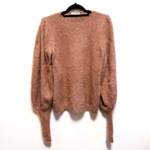 Ulla Johnson Italian Angora Labelle Pullover Sweater Blush Size Medium